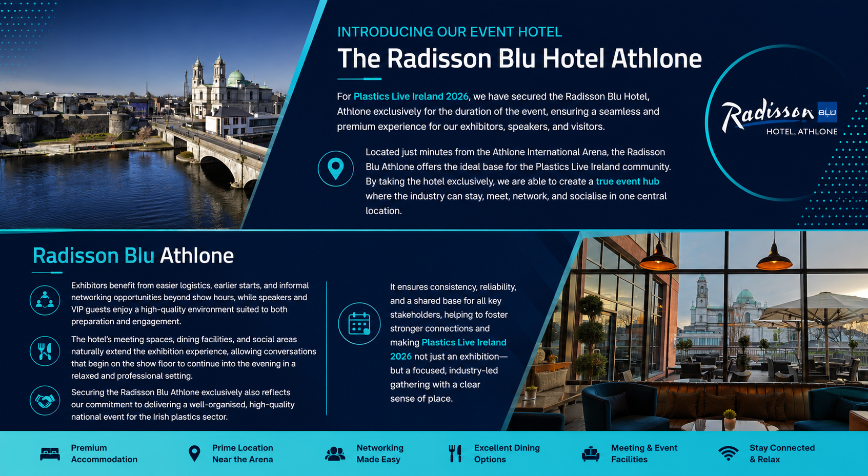 Radisson Blu Athlone accommodation information for Plastics Live Ireland 2026